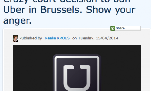 La commissaire européenne Neelie Kroes roule pour Uber, contre la démocratie.