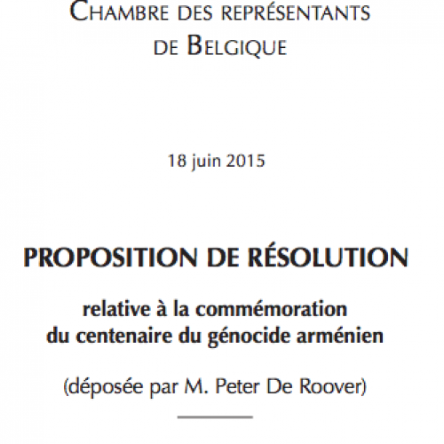 La résolution sur le génocide arménien qui n’évoque pas… le génocide arménien.